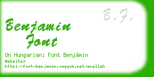benjamin font business card