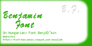 benjamin font business card